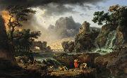 Claude-joseph Vernet Mountain Landscape with Approaching Storm oil painting